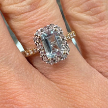 Load image into Gallery viewer, Beautiful Blue Topaz &amp; Diamond Ring - Product Code - B480
