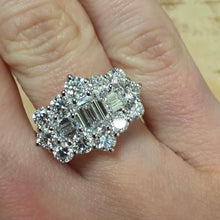 Load image into Gallery viewer, 3.03ct Emerald &amp; Round Brilliant Cut Lab Diamond Ring - Product Code - LB52
