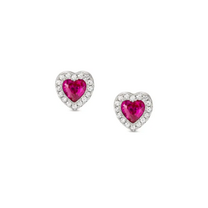Nomination, All My Love Earrings, Heart with Red CZ - Product Code - 240304 006