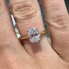 Load image into Gallery viewer, Oval Lab Diamond Yellow Gold Ring - Product Code - LB4
