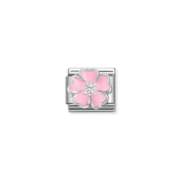 Nomination Composable Classic Link, Silver, Big Pink Flower - Product Code - 330321 14