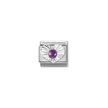 Load image into Gallery viewer, Nomination Composable Classic Link, Silver Heart, Amethyst Stone - Product Code - 330508 35
