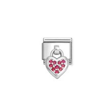 Load image into Gallery viewer, Nomination Composable Classic Link, Pendant Heart, Red Stones - Product Code - 331800 26
