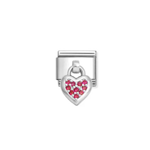 Nomination Composable Classic Link, Pendant Heart, Red Stones - Product Code - 331800 26