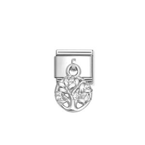 Nomination Composable Classic Link, Pendant Tree of Life, White Stones - Product Code - 331800 27