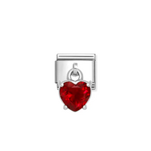 Load image into Gallery viewer, Nomination Composable Classic Link, Pendant Heart Cut Stone, Red - Product Code - 331812 13
