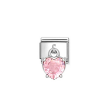 Load image into Gallery viewer, Nomination Composable Classic Link, Pendant Heart Cut Stone, Pink - Product Code - 331812 14
