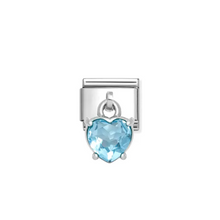 Load image into Gallery viewer, Nomination Composable Classic Link, Pendant Heart Cut Stone, Blue - Product Code - 331812 15

