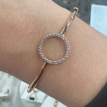 Load image into Gallery viewer, Rose Gold Stone Set Designer Bangle - Product Code - VX93

