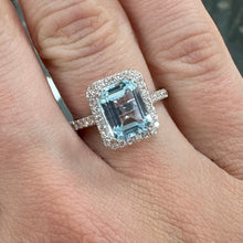 Load image into Gallery viewer, 2.70ct Blue Topaz &amp; Diamond Ring - Product Code - RX1
