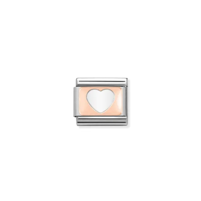 Nomination Composable Classic Link, Rosegold Heart - Product Code -  430101 08