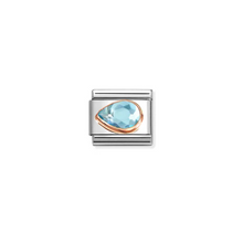 Load image into Gallery viewer, Nomination Composable Classic Link, Light Blue Stone Drop, Left - Product Code - 430605 006

