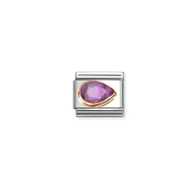 Nomination Composable Classic Link, Violet Stone Drop, Right - Product Code -430606 001