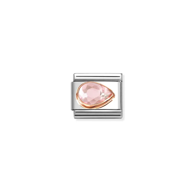 Nomination Composable Classic Link, Pink Stone Drop, Right - Product Code - 430606 003