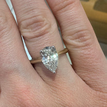 Load image into Gallery viewer, Two Carat Pear Lab Diamond Ring - Product Code - LB8
