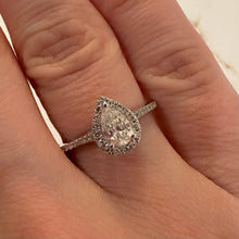 Load image into Gallery viewer, 18ct White Gold Pear Diamond Ring - Product Code - G923
