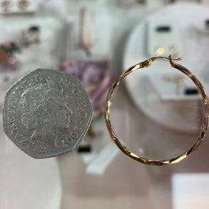 Yellow Gold Twist Style Creoles - Product Code - VX381