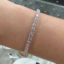 Load image into Gallery viewer, White Gold Five Carat Lab Diamond Tennis Bracelet - Product Code - LB1
