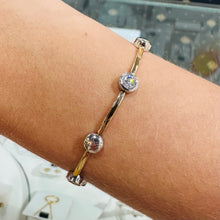 Load image into Gallery viewer, Yellow &amp; White Gold Stone Set Bracelet - Product Code - F241
