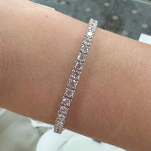 Load image into Gallery viewer, White Gold Five Carat Lab Diamond Tennis Bracelet - Product Code - LB1

