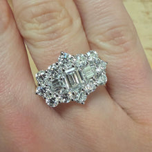 Load image into Gallery viewer, 3.03ct Emerald &amp; Round Brilliant Cut Lab Diamond Ring - Product Code - LB52
