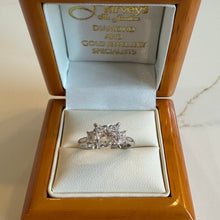 Load image into Gallery viewer, Platinum Two Carat Princess Cut &amp; Baguette Lab Diamond Ring - Product Code - LB14
