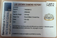 Load image into Gallery viewer, 3.03ct Emerald &amp; Round Brilliant Cut Lab Diamond Ring - Product Code - LB52
