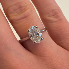 Load image into Gallery viewer, Platinum 1.50ct Oval Lab Diamond Ring - Product Code - LB17
