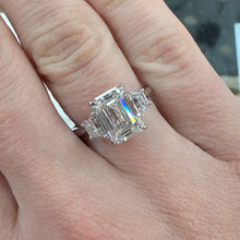 Load image into Gallery viewer, Platinum 3 Carat Lab Diamond Emerald Cut Ring - Product Code - LB31
