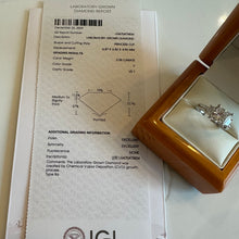 Load image into Gallery viewer, Platinum Two Carat Princess Cut &amp; Baguette Lab Diamond Ring - Product Code - LB14
