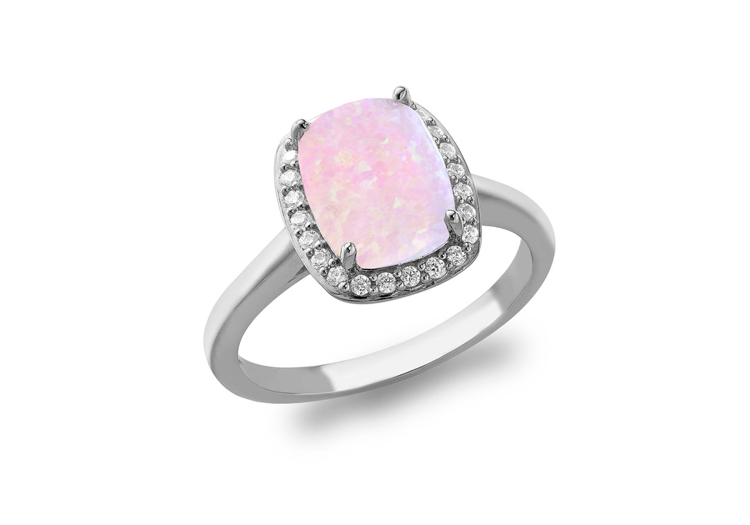 Sterling Silver Pink Opal Ring - Product Code - 8.86.0439