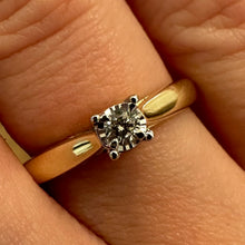 Load image into Gallery viewer, Yellow Gold Diamond Solitaire Ring - Product Code - G823
