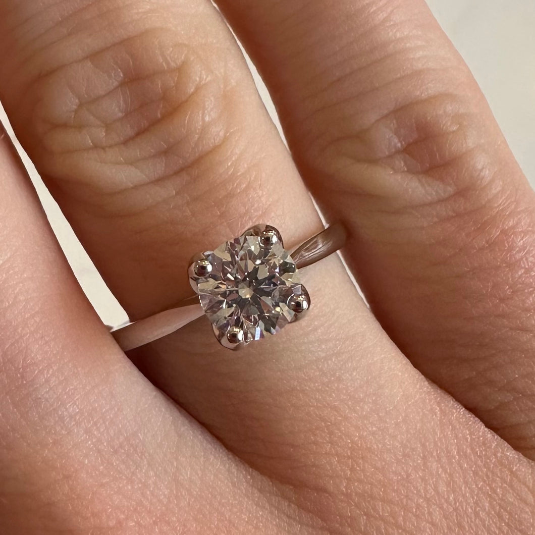 One Carat Lab Grown Platinum Ring - Product Code - LB24