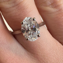 Load image into Gallery viewer, Platinum Two Carat Oval Lab Grown Diamond Ring - Product Code - LB11
