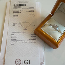 Load image into Gallery viewer, Platinum Two Carat Princess Cut &amp; Baguette Lab Diamond Ring - Product Code - LB14
