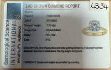 Load image into Gallery viewer, 2.58ct Round Brilliant Cut Lab Diamond Ring - Product Code - LB34
