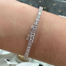 Load image into Gallery viewer, White Gold Five Carat Lab Diamond Tennis Bracelet - Product Code - LB1
