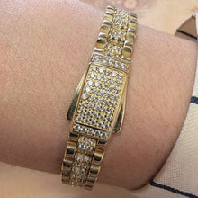 Load image into Gallery viewer, Designer Yellow Gold Stone Set Bracelet - Product Code - C330
