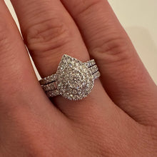 Load image into Gallery viewer, One Carat Pear Shaped Diamond Bridal Set of Three - Product Code - G956
