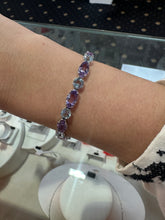 Load image into Gallery viewer, Blue Topaz &amp; Ameythst Bracelet
