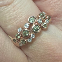 Load image into Gallery viewer, Rose Gold Hallmarked Peridot &amp; Diamond Ring - Product Code - A310
