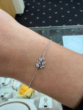 Load image into Gallery viewer, Sterling Silver Stone Set Leaf Bracelet
