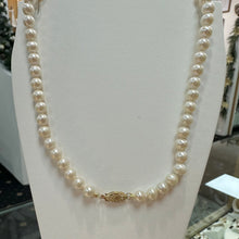 Load image into Gallery viewer, Cultured Pearl Necklace with Yellow Gold Clasp - Product Code - LB21
