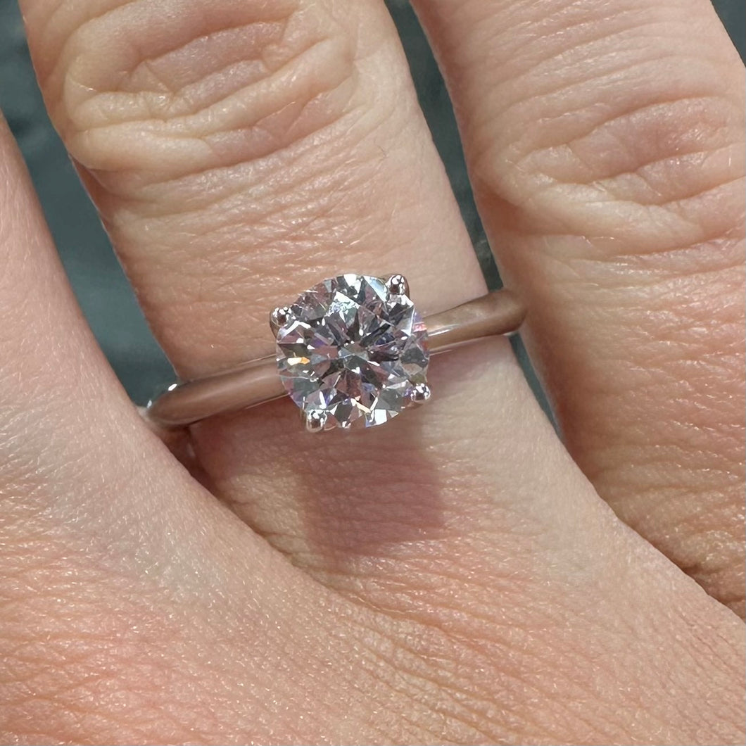 One Carat Lab Diamond Solitaire Ring - Product Code - LB5