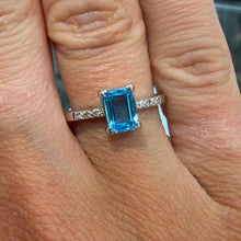 Load image into Gallery viewer, Blue Topaz &amp; Diamond Ring - Product Code - D108

