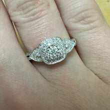 Load image into Gallery viewer, White Gold Diamond Designer Ring - Product Code - E612
