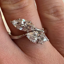 Load image into Gallery viewer, Two Carat Marquise Platinum Designer Lab Grown Ring - Product Code - LB15
