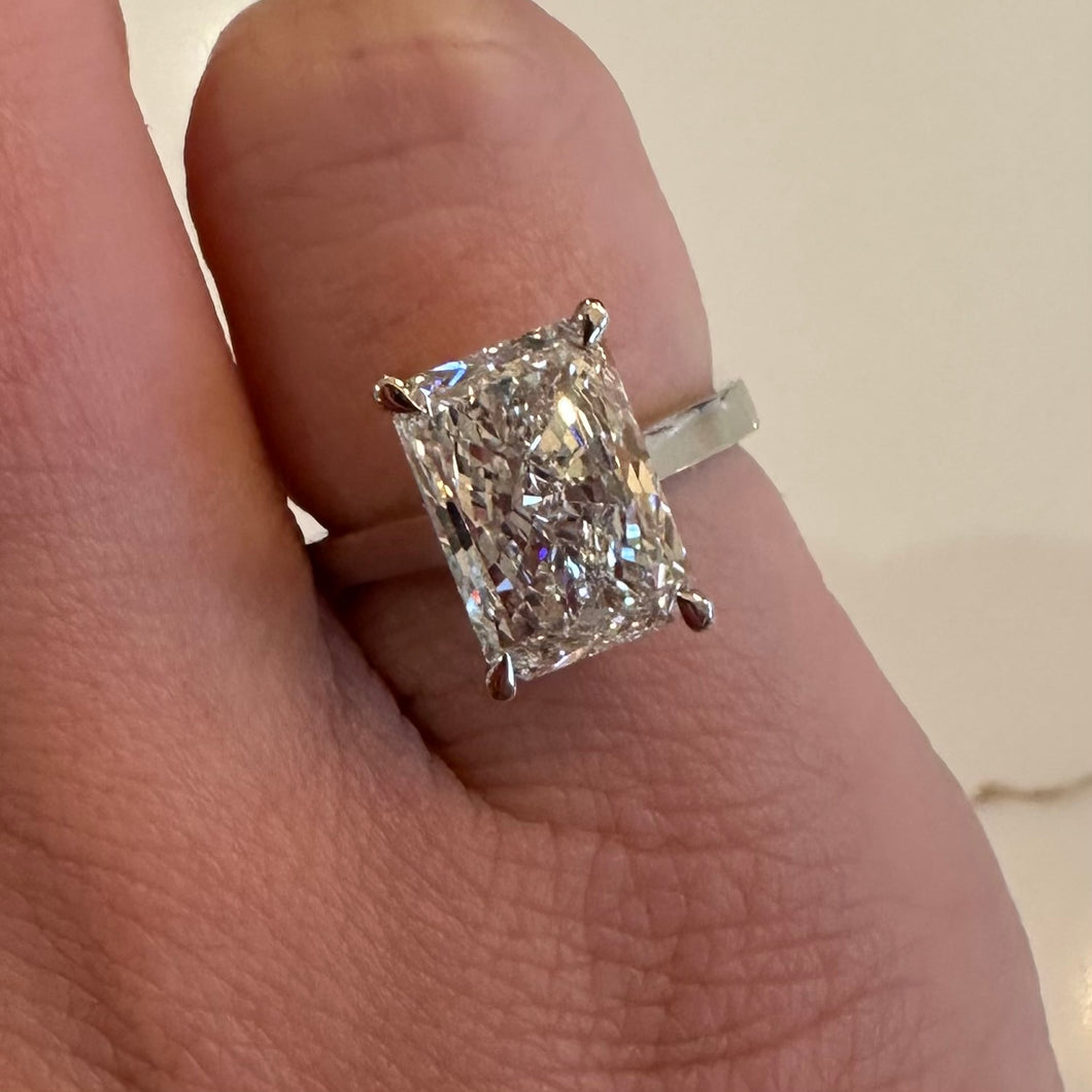 Three Carat Platinum Lab Diamond Ring - Product Code - LB20