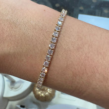 Load image into Gallery viewer, Five Carat Lab Diamond Yellow Gold Tennis Bracelet - Product Code - LB2

