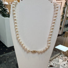 Load image into Gallery viewer, Cultured Pearl Necklace with Yellow Gold Clasp - Product Code - LB21
